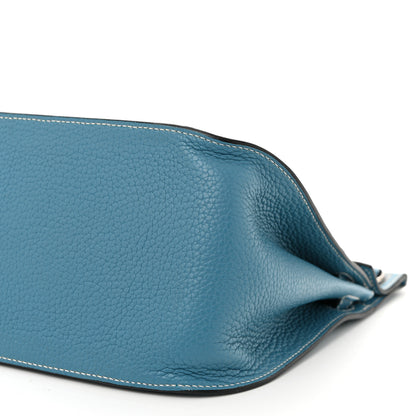 Hermes Taurillon Clemence Jypsiere 28 Blue Jean 10 of 10