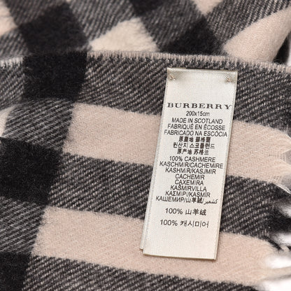 Burberry Cashmere Giant Check Skinny Scarf Stone 4 of 5