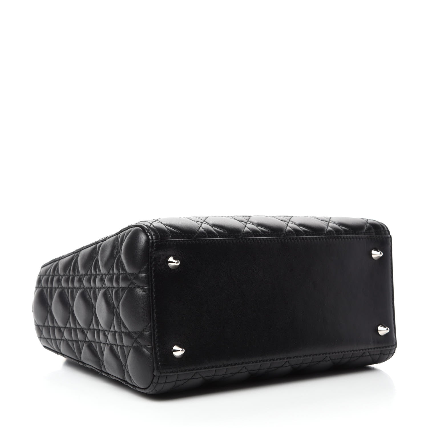 Christian Dior Lambskin Cannage Medium Lady Dior Black 4 of 10