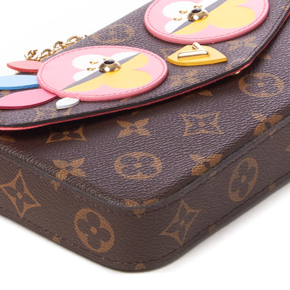 Louis Vuitton Monogram Lovely Birds Pochette Felicie Chain Wallet 5 of 8