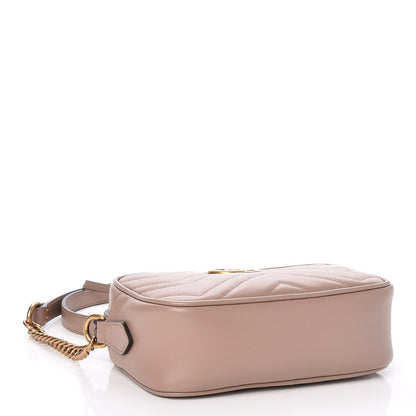 Gucci Calfskin Matelasse Mini GG Marmont Chain Shoulder Bag Porcelain Rose 4 of 7