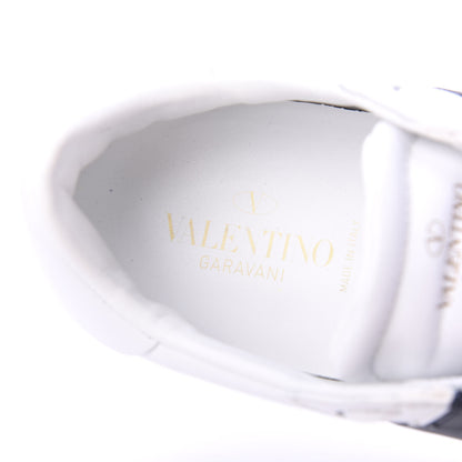 Valentino Garavani Calfskin Mens Rockstud Open Sneakers 39 White Marine 7 of 8