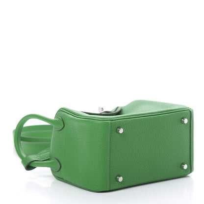 Hermes Taurillon Clemence Mini Lindy 20 Bambou 4 of 11