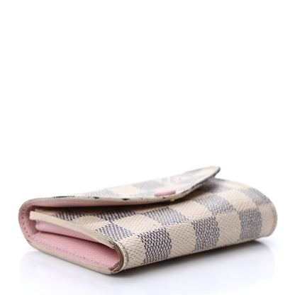 Louis Vuitton Damier Azur Rosalie Coin Purse Rose Ballerine 4 of 10