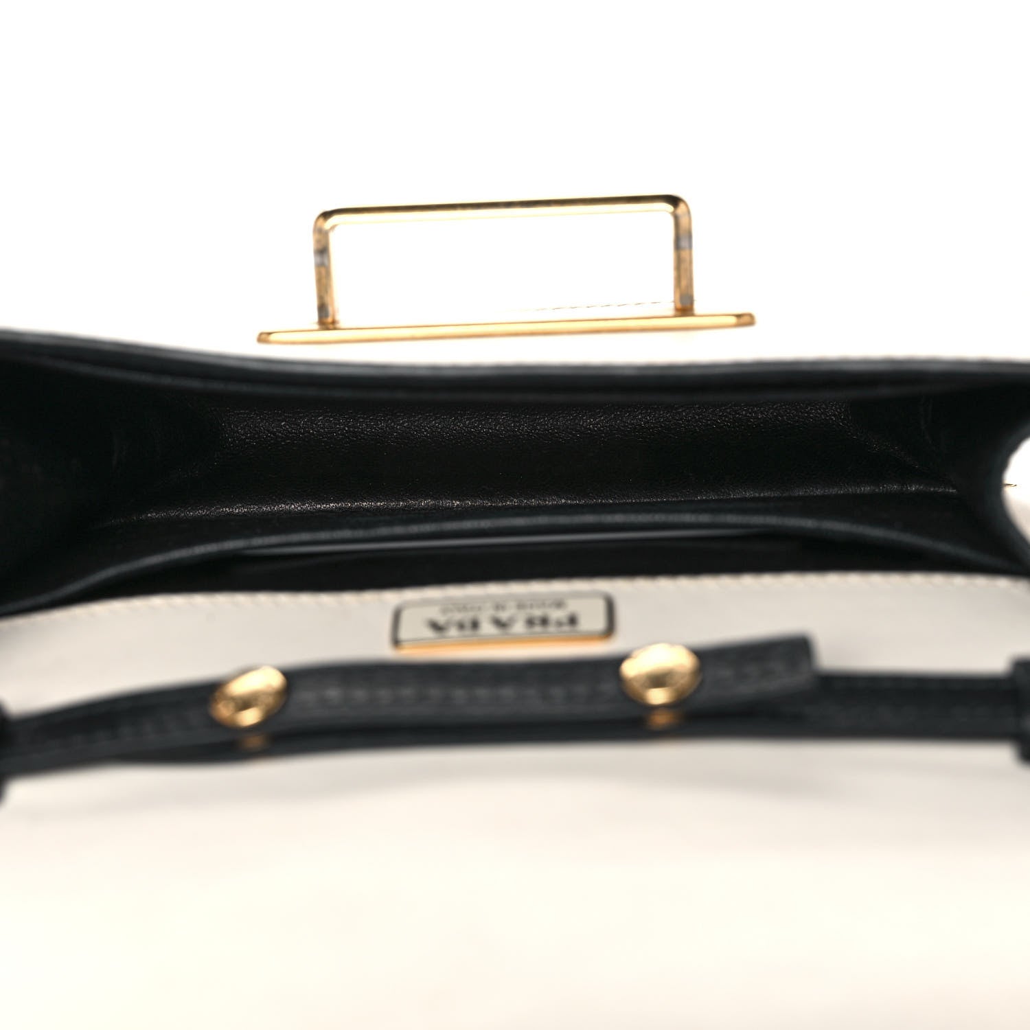 Prada City Calf Saffiano Astrology Cahier Bag Talco Black 4 of 7
