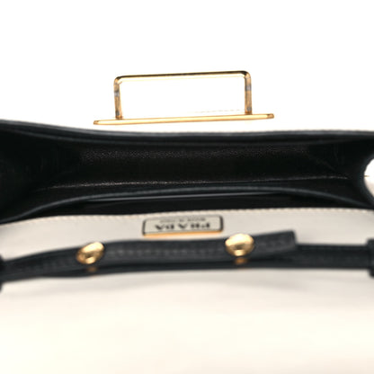 Prada City Calf Saffiano Astrology Cahier Bag Talco Black 4 of 7