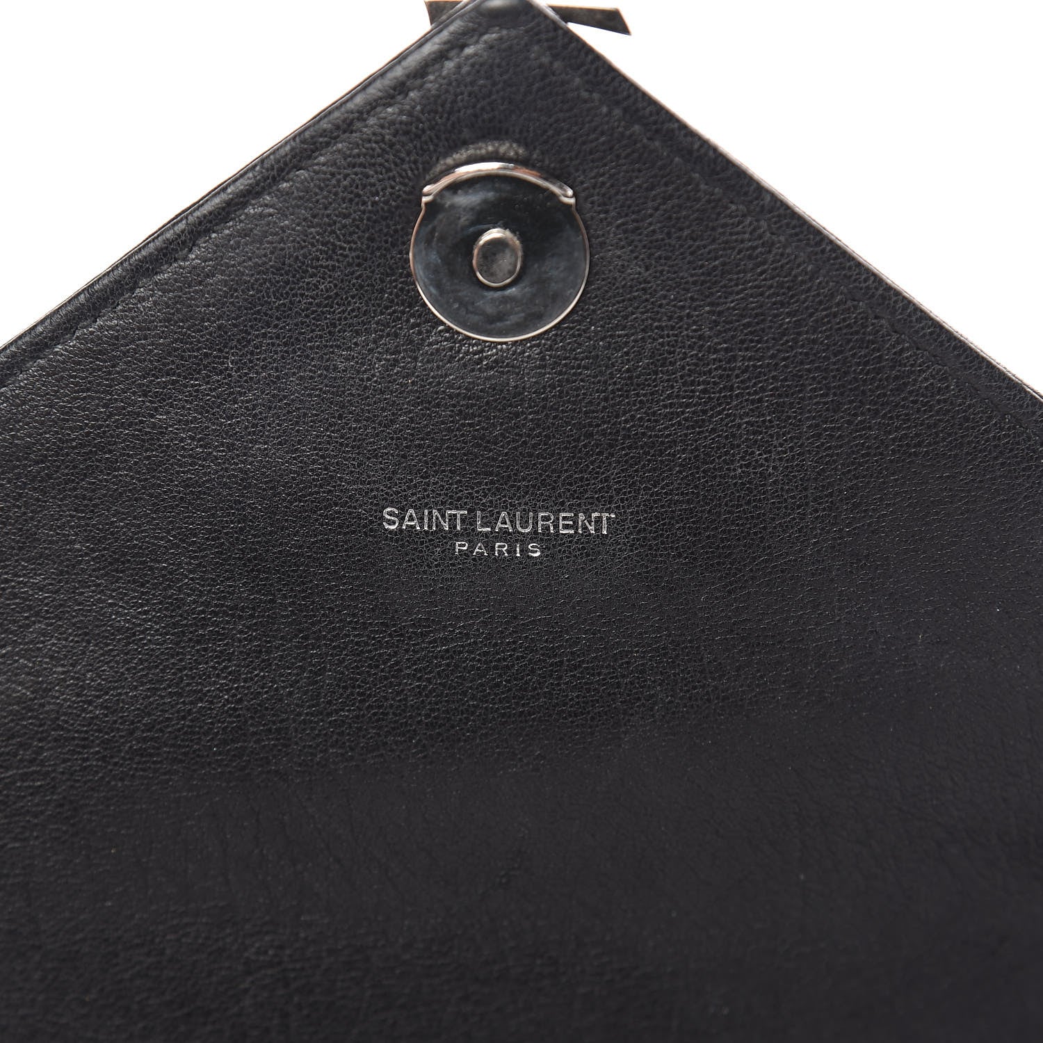 Saint Laurent Sheepskin Tri-Quilt Monogram Medium Soft Envelope Bag Black 6 of 18