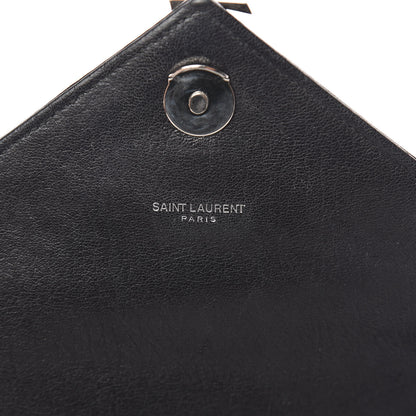 Saint Laurent Sheepskin Tri-Quilt Monogram Medium College Bag Black 6 of 18