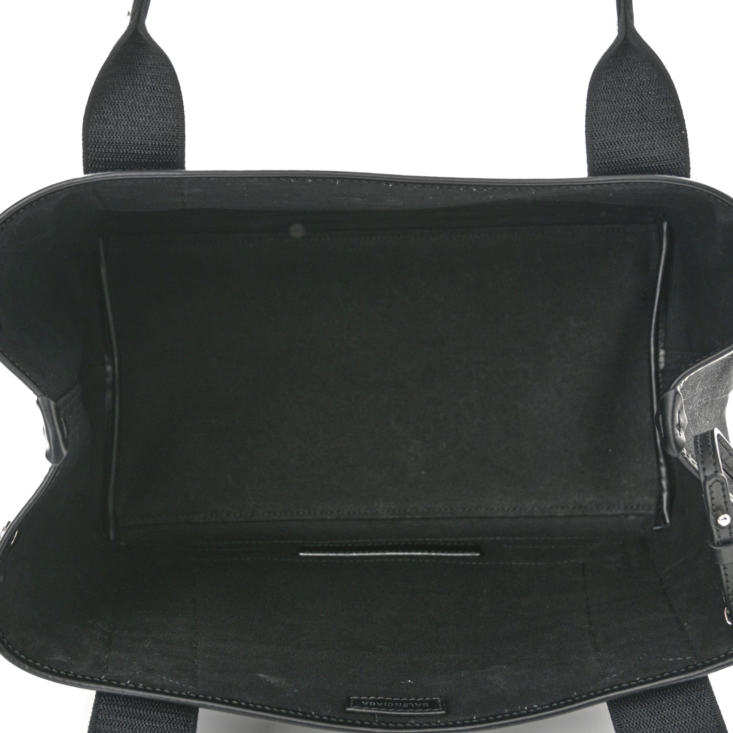 Balenciaga Cotton Canvas Calfskin S Navy Cabas Black 6 of 11