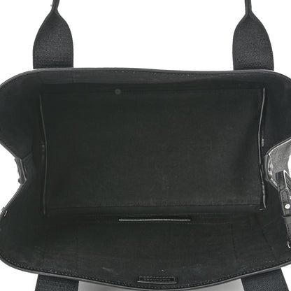 Balenciaga Cotton Canvas Calfskin S Navy Cabas Black 6 of 11