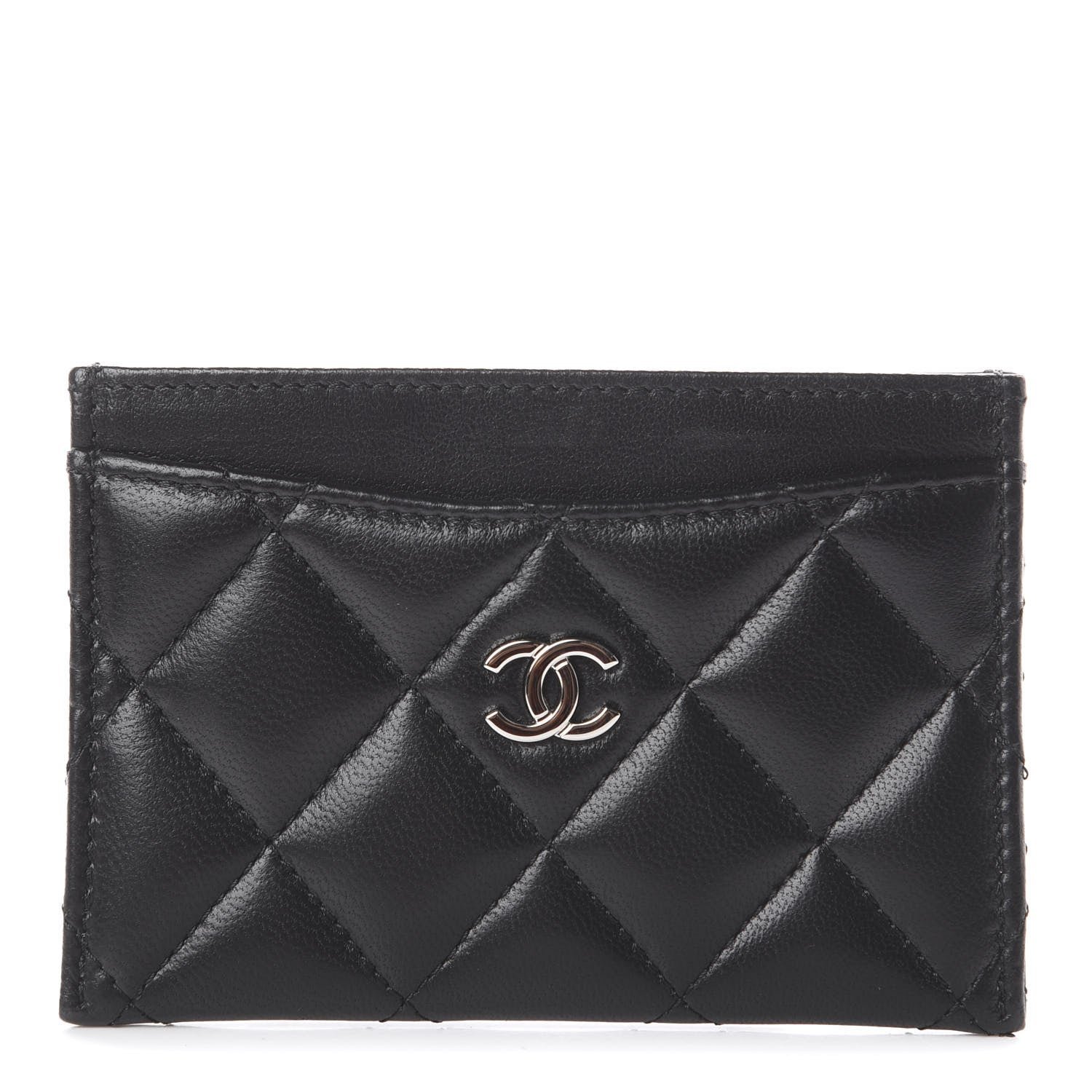 Chanel Lambskin Quilted Card Holder Black 1 of 7