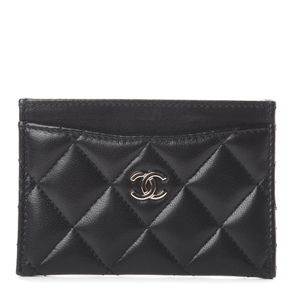 Chanel Lambskin Quilted Card Holder Black 1 of 7