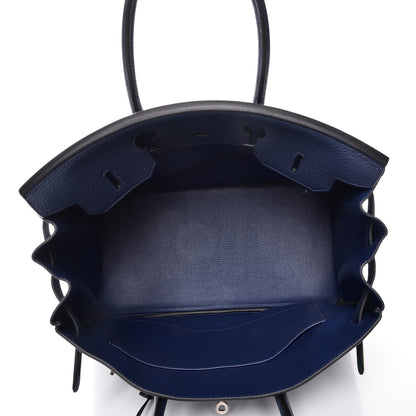 Hermes Taurillon Clemence Birkin 35 Bleu Saphir 7 of 38