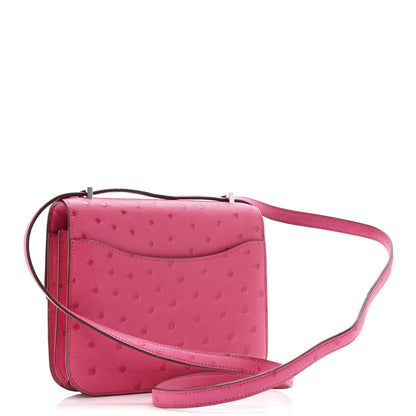 Hermes Ostrich Constance 18 Rose Tyrien 3 of 10