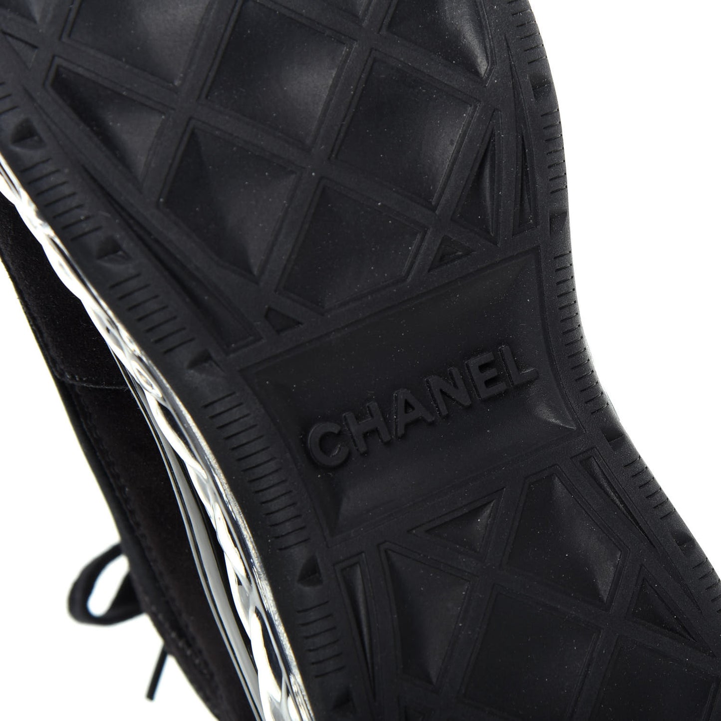 Suede Calfskin Velvet Grosgrain CC Sneakers 37.5 Black