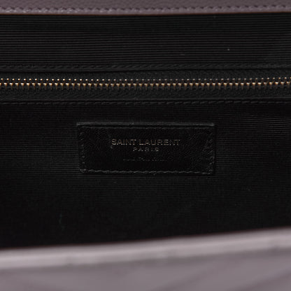 Saint Laurent Grain De Poudre Matelasse Chevron Large Monogram Satchel Rose Antic 8 of 10