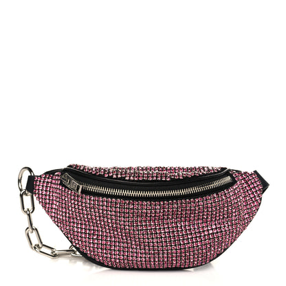 Alexander Wang Rhinestone Mesh Mini Attica Belt Bag Prism Pink 1 of 8