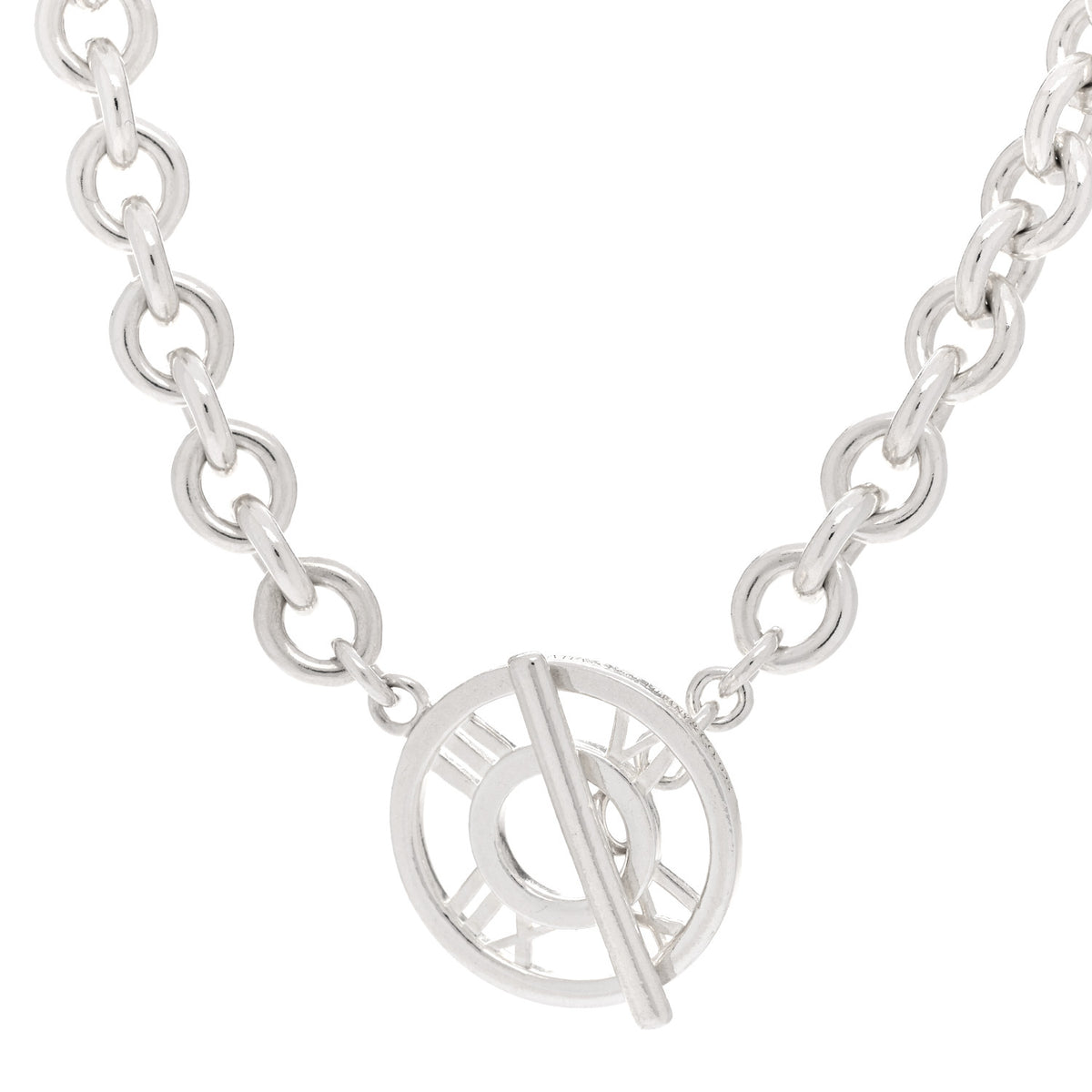 Tiffany Sterling Silver Atlas Toggle Chain Necklace 4 of 5
