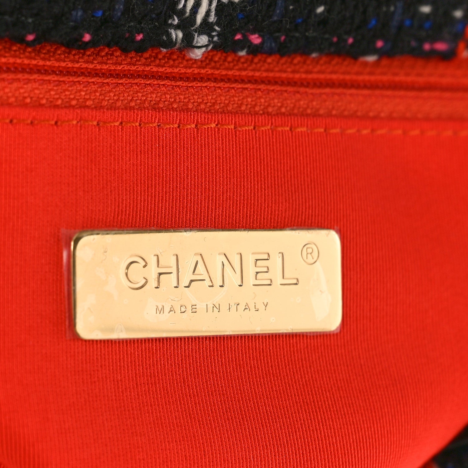 Chanel Tweed Quilted Medium Chanel 19 Flap Black Multicolor 6 of 11