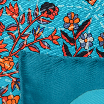 Hermes Silk Pique Fleuri de Provence Scarf 90 8 of 8