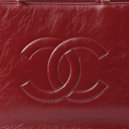 Chanel Shiny Aged Calfskin Shopping Bag Red 10 of 11