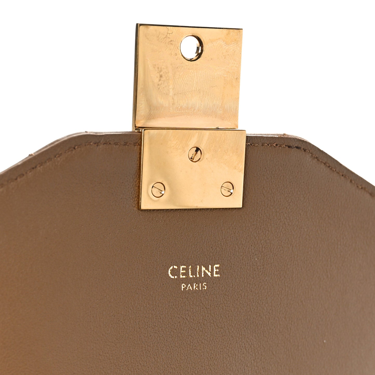 Calfskin Quilted Medium C Bag Beige