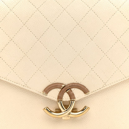 Chanel Grained Calfskin Quilted Small Cuba Top Handle Flap White 8 of 15
