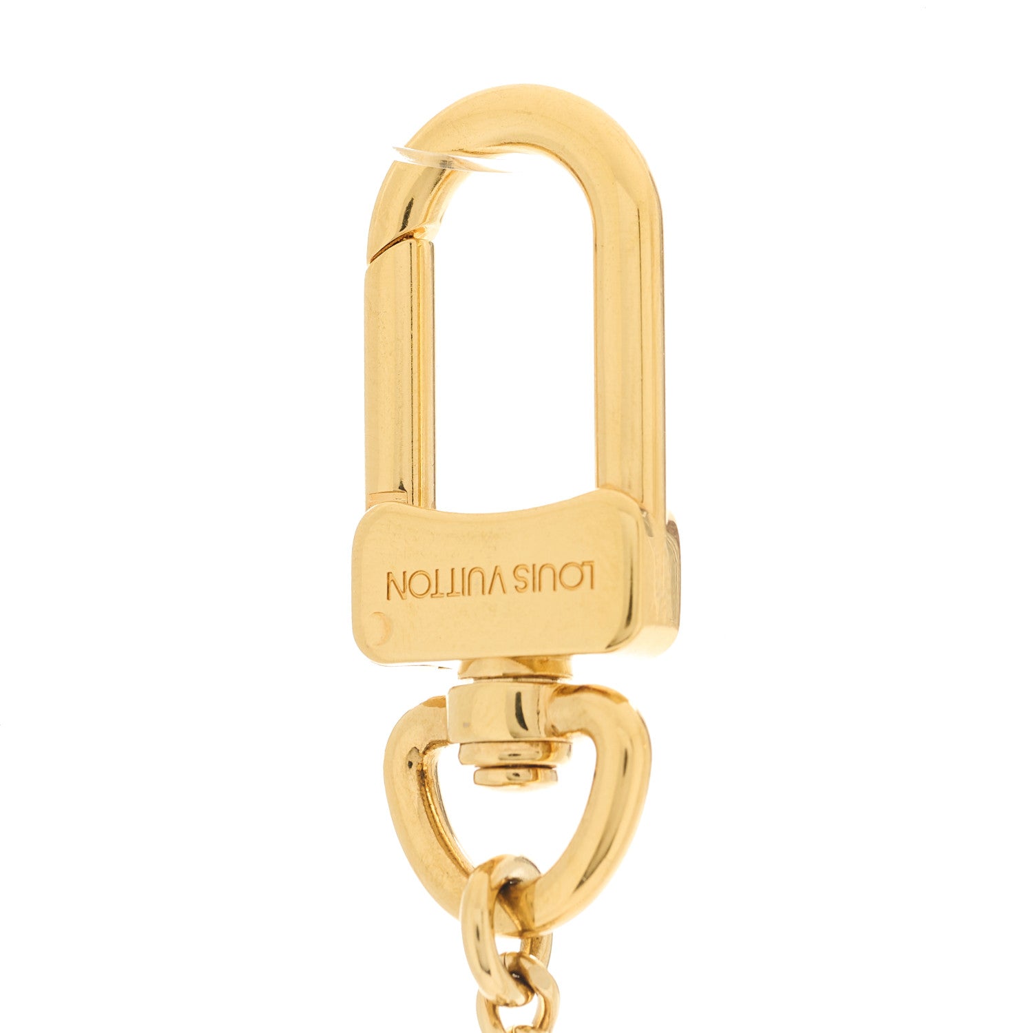 Louis Vuitton Metal Pochette Extender Key Ring Chain Gold 4 of 4