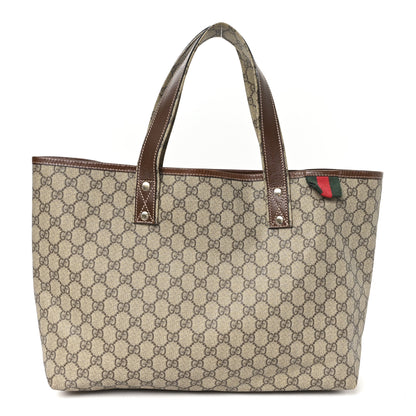 Gucci GG Plus Monogram Medium Signature Web Loop Tote Brown 1 of 10