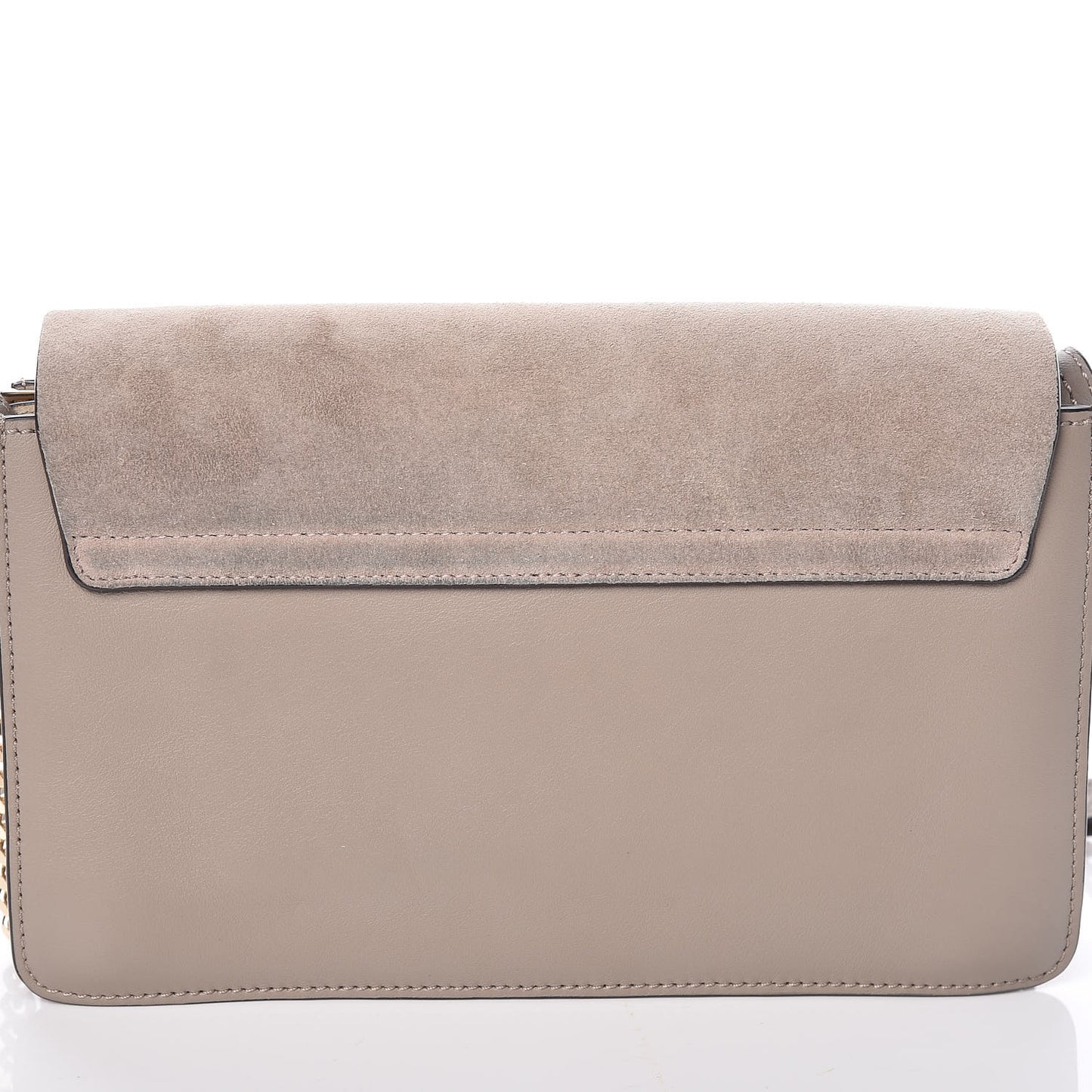 Suede Calfskin Small Faye Shoulder Bag Motty Grey