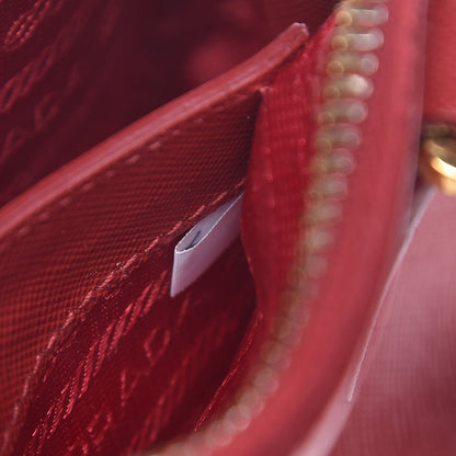 Prada Saffiano Lux Mini Promenade Tote Fuoco 26 of 26