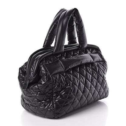 Chanel Nylon Coco Cocoon Bowler Black 3 of 10