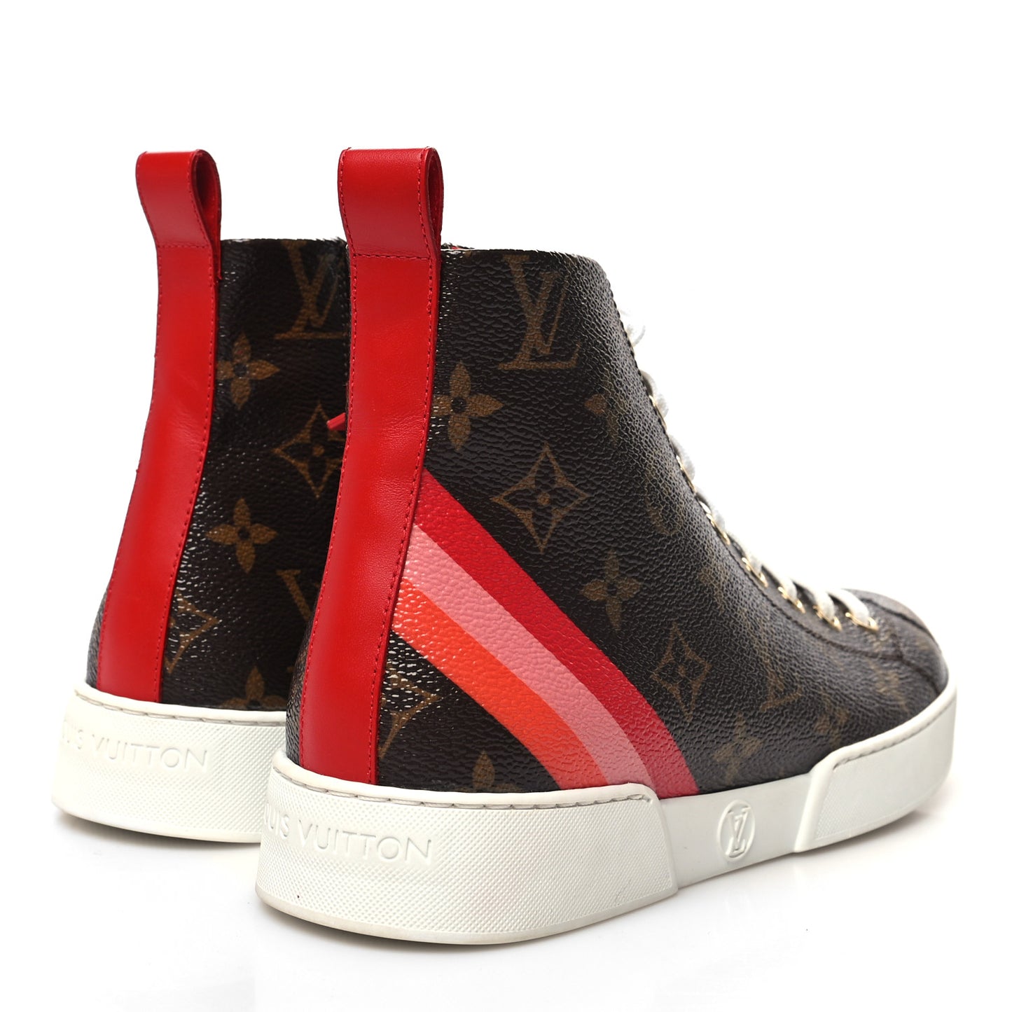 Calfskin Patent Monogram Stellar Sneaker Boots 36.5 Rouge