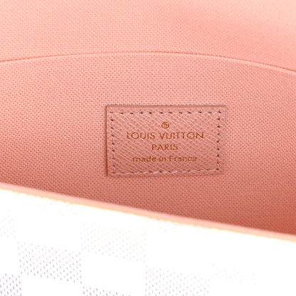 Louis Vuitton Damier Azur Pochette Felicie Chain Wallet Rose Ballerine 7 of 10