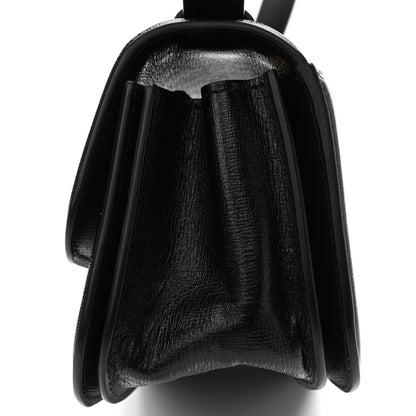 Balenciaga Calfskin Stripe Embossed Small Gossip Bag Black 9 of 9