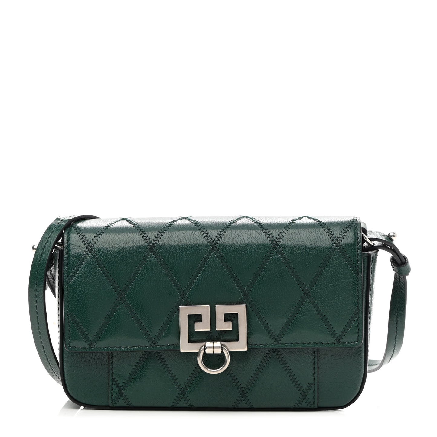 Goatskin Quilted GV3 Mini Pocket Convertible Bag Green Forest
