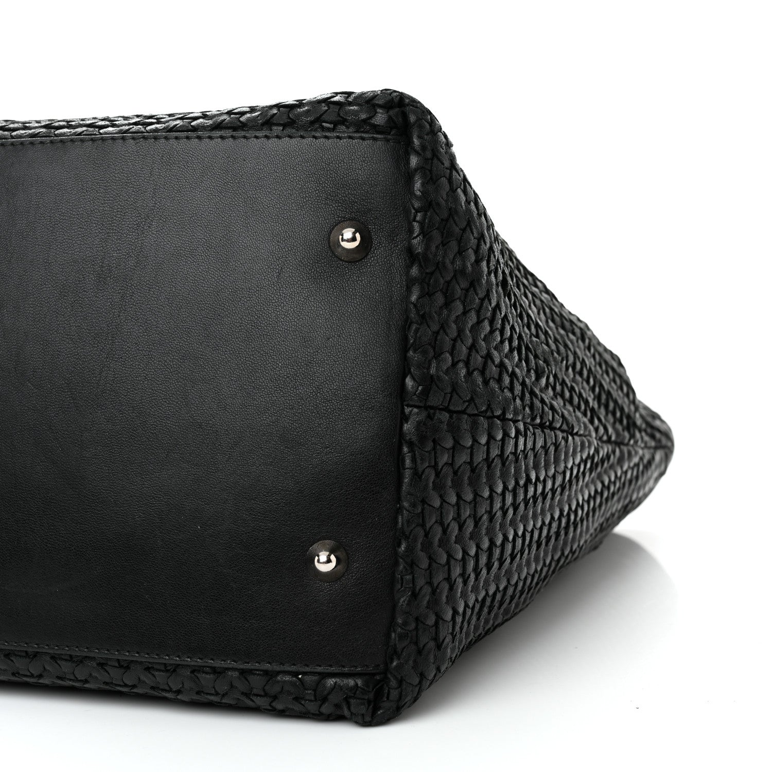 Christian Dior Lambskin Woven Dior Tote Black 10 of 10