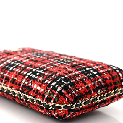 Chanel Tweed Chain Around Phone Holder Red Multicolor 8 of 9