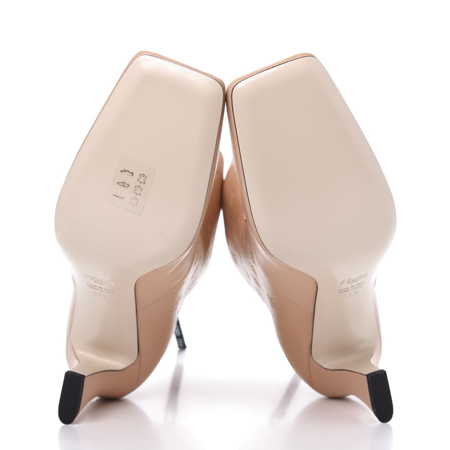 Fendi Vitello Karligraphy Embossed FFreedom Ankle Boots 39.5 Pink Burb 6 of 9