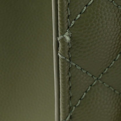 Saint Laurent Grain De Poudre Textured Mixed Matelasse Large Triquilt Monogram Satchel Light Sage 12 of 12
