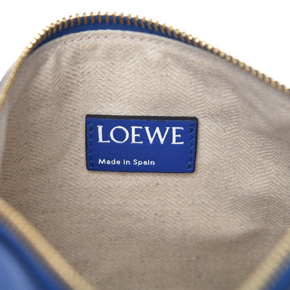 Loewe Textured Calfskin Cosmetic Pouch Electric Blue 5 of 8