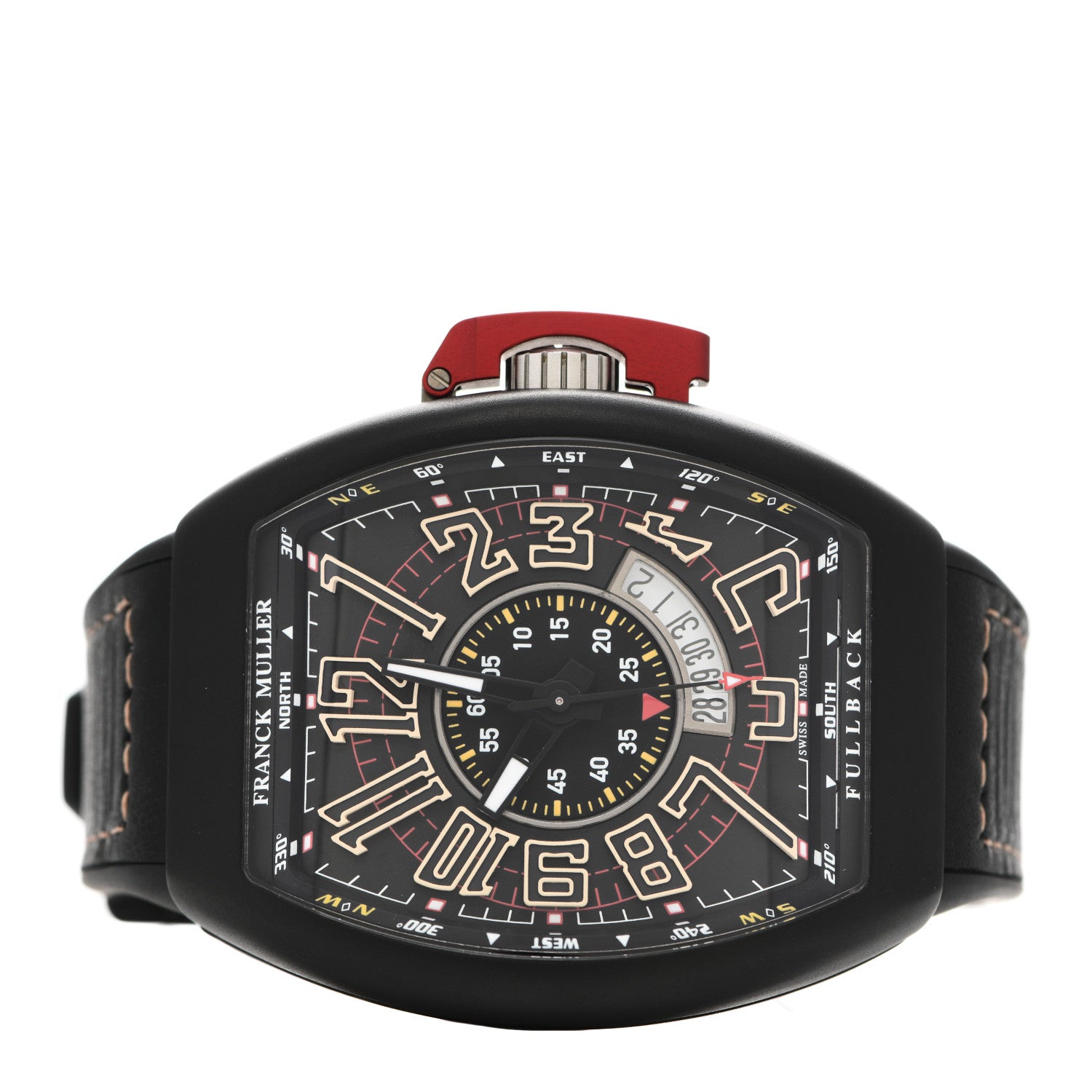 Franck Muller Titanium Calfskin 45mm Vanguard Fullback Automatic Watch Black V45SCDTLCK 2 of 5