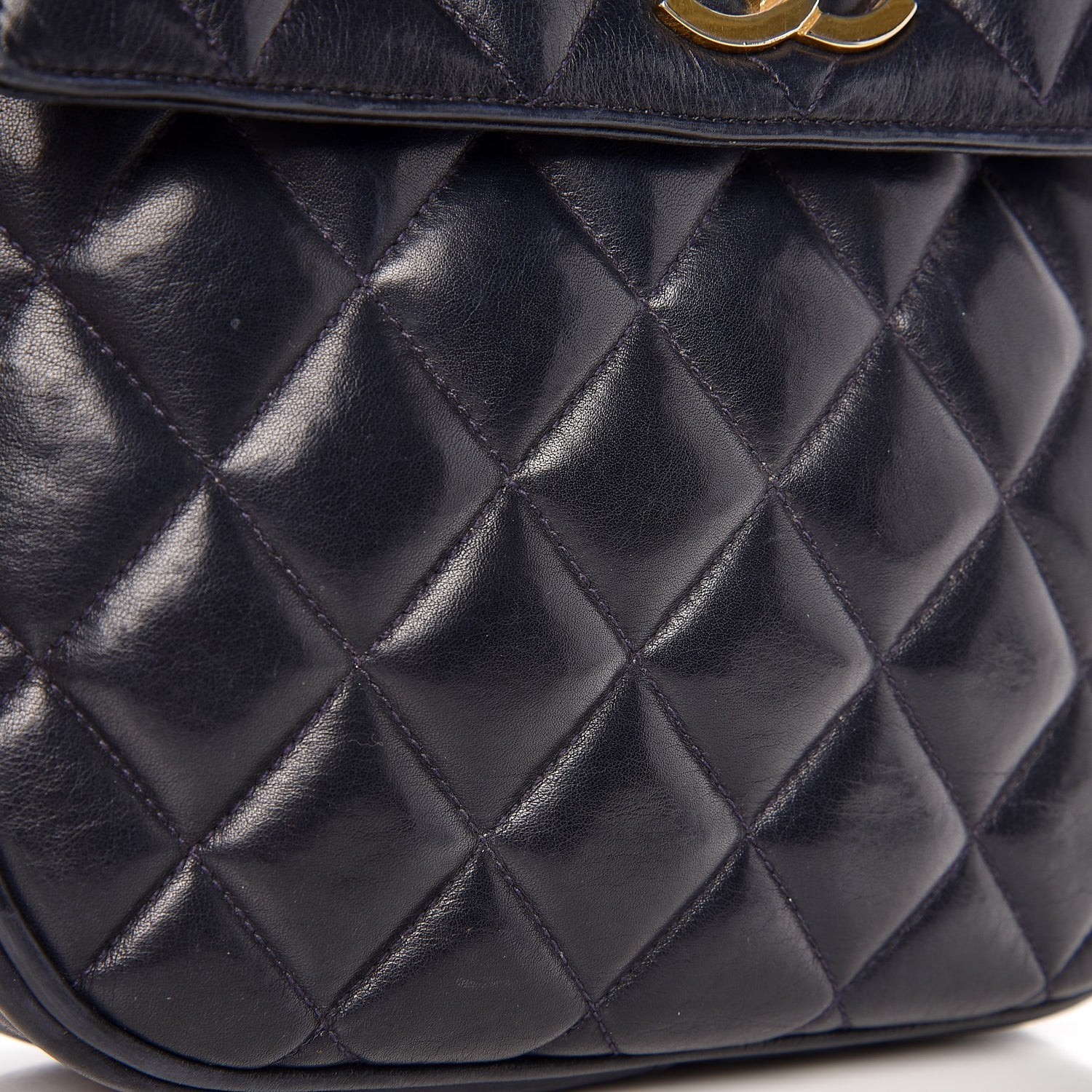 Chanel Lambskin Quilted Small Flap Navy 14 of 14