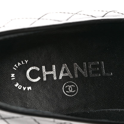 Chanel Calfskin Stitched CC Loafers 37 Black 7 of 9