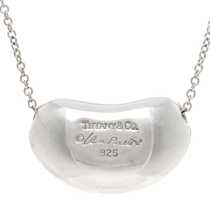Tiffany Sterling Silver 19mm Elsa Peretti Bean Pendant Necklace 4 of 5