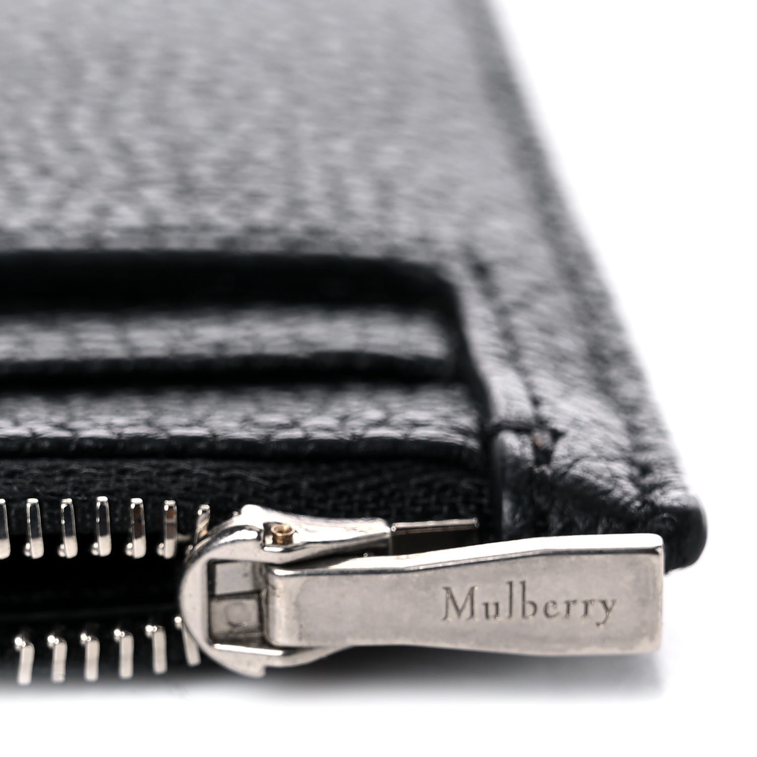 Mulberry Classic Grain Zipped Travel Card Holder Black 9 of 10