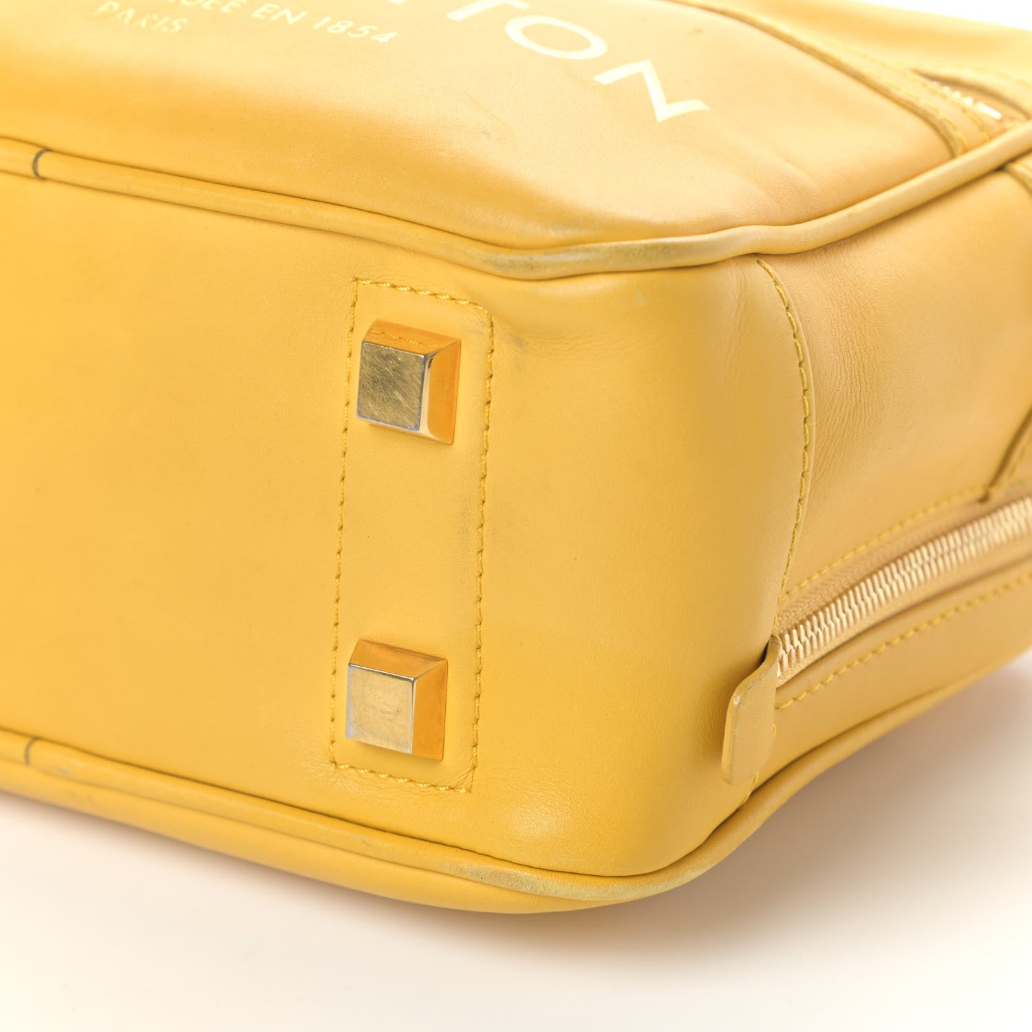 Louis Vuitton Supple Calfskin Paname Take Off Flight Bag Yellow 8 of 8