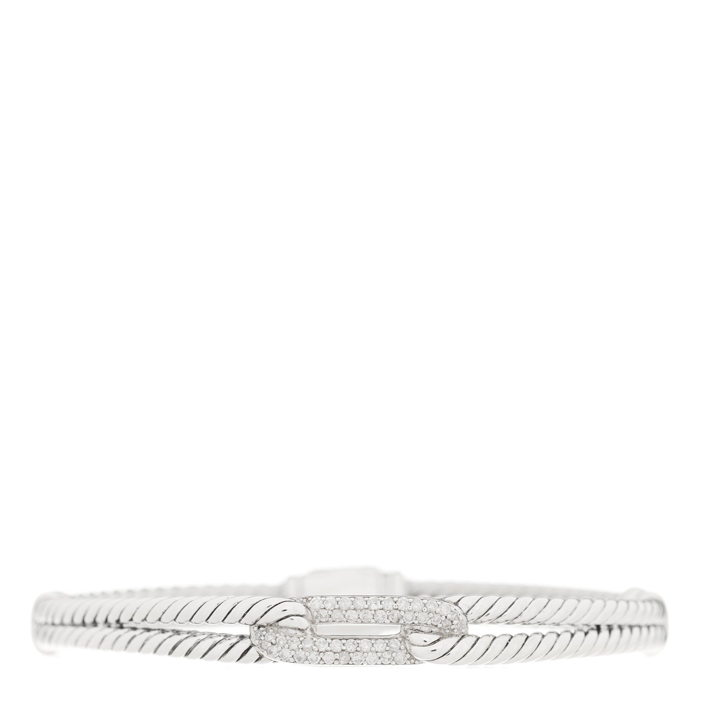 Sterling Silver Diamond 7mm Mini Loop Labyrinth Bracelet