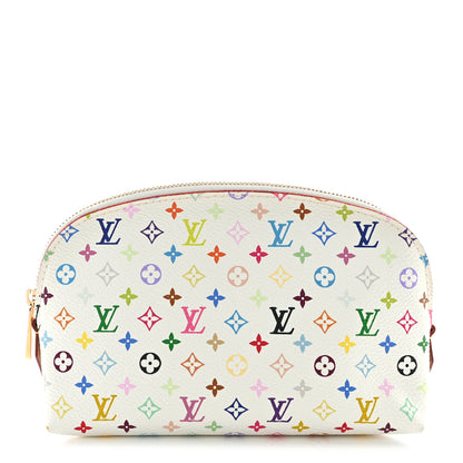 Louis Vuitton Monogram Multicolor Cosmetic Pouch White Litchi 1 of 7