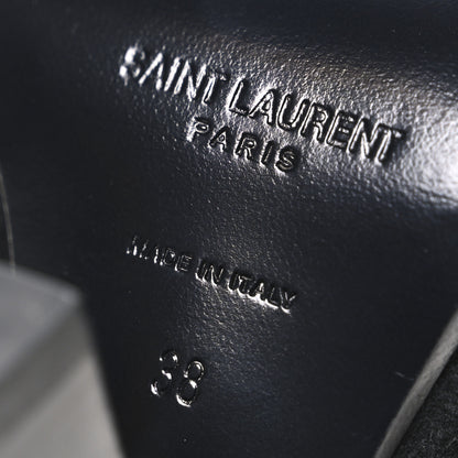 Saint Laurent Suede Theo 95 Ela Boots 38 Black 8 of 11